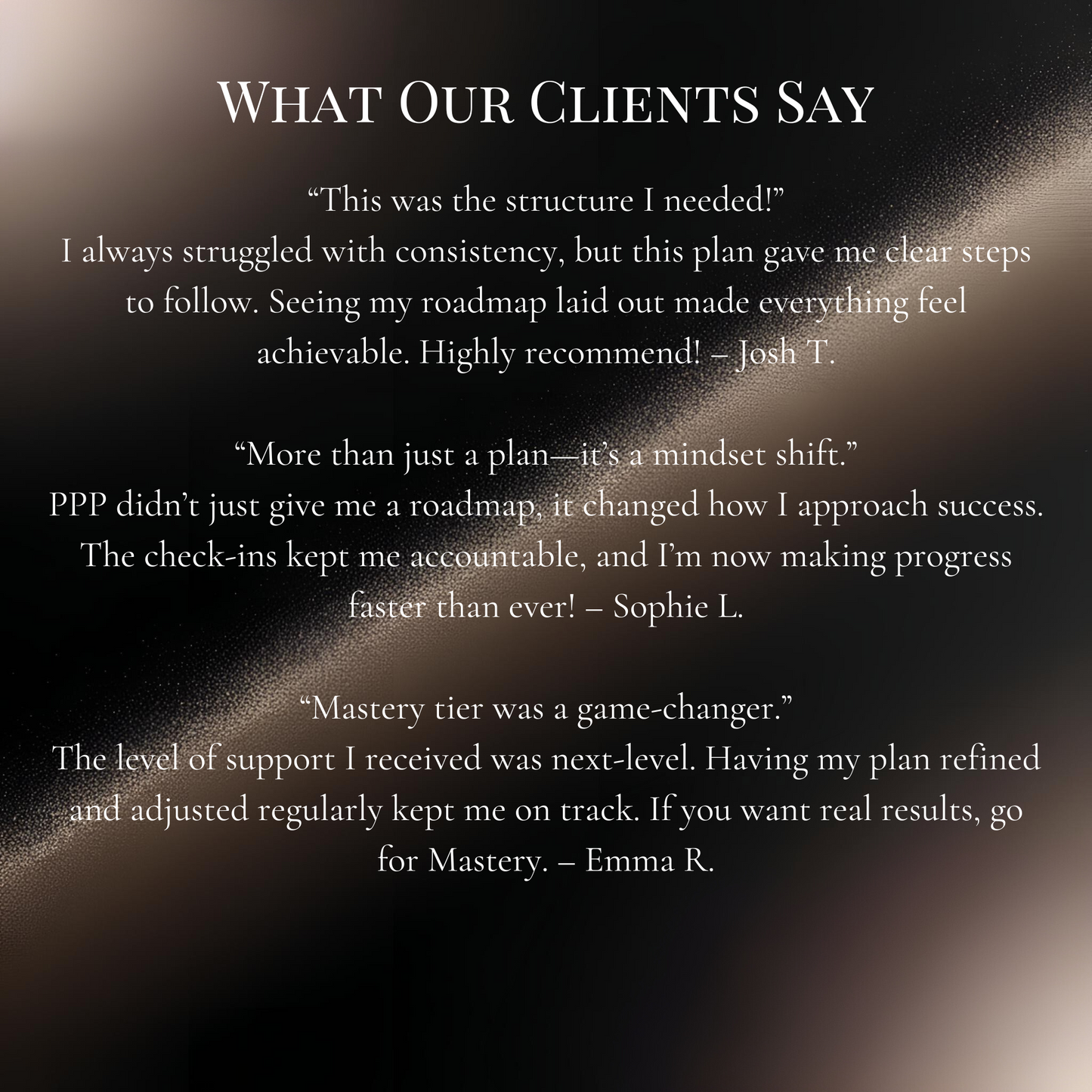 Prime Progression Plan (PPP) – Your Personalised Roadmap to Success